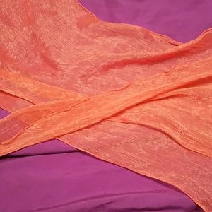 Shiny, sheer scarf